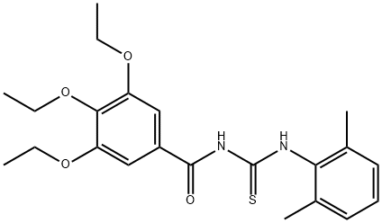 N-(2,6-dimethylphenyl)-N'-(3,4,5-triethoxybenzoyl)thiourea Structure