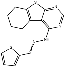 2-thiophenecarbaldehyde 5,6,7,8-tetrahydro[1]benzothieno[2,3-d]pyrimidin-4-ylhydrazone 구조식 이미지