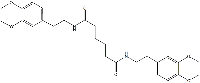 N~1~,N~6~-bis[2-(3,4-dimethoxyphenyl)ethyl]hexanediamide Structure