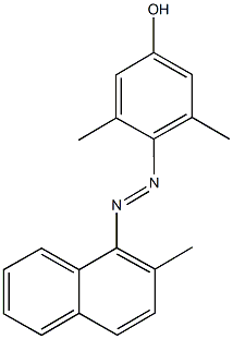 3,5-dimethyl-4-[(2-methyl-1-naphthyl)diazenyl]phenol 구조식 이미지
