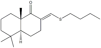 2-[(butylsulfanyl)methylene]-5,5,8a-trimethyloctahydro-1(2H)-naphthalenone Structure