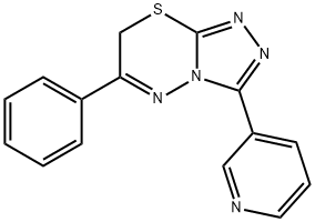 6-phenyl-3-(3-pyridinyl)-7H-[1,2,4]triazolo[3,4-b][1,3,4]thiadiazine 구조식 이미지