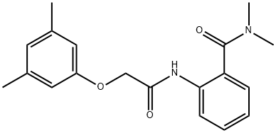 2-{[(3,5-dimethylphenoxy)acetyl]amino}-N,N-dimethylbenzamide 구조식 이미지