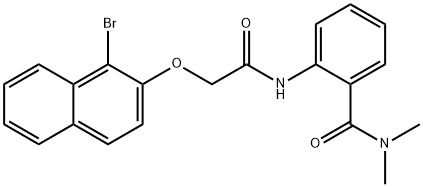 2-({[(1-bromo-2-naphthyl)oxy]acetyl}amino)-N,N-dimethylbenzamide Structure