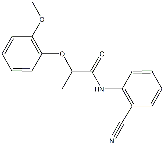 N-(2-cyanophenyl)-2-(2-methoxyphenoxy)propanamide 구조식 이미지