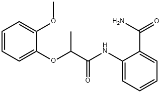 2-{[2-(2-methoxyphenoxy)propanoyl]amino}benzamide 구조식 이미지