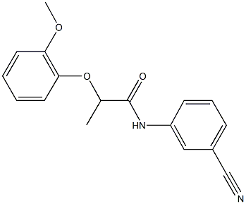 N-(3-cyanophenyl)-2-(2-methoxyphenoxy)propanamide 구조식 이미지