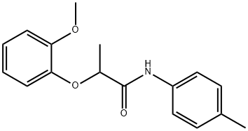 2-(2-methoxyphenoxy)-N-(4-methylphenyl)propanamide 구조식 이미지