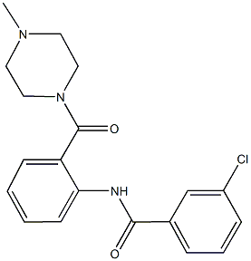3-chloro-N-{2-[(4-methyl-1-piperazinyl)carbonyl]phenyl}benzamide Structure