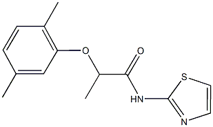 2-(2,5-dimethylphenoxy)-N-(1,3-thiazol-2-yl)propanamide Structure