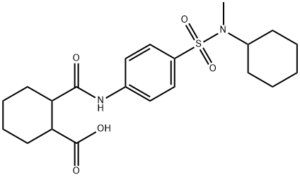 2-[(4-{[cyclohexyl(methyl)amino]sulfonyl}anilino)carbonyl]cyclohexanecarboxylic acid 구조식 이미지