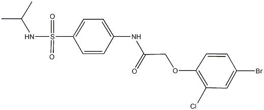 2-(4-bromo-2-chlorophenoxy)-N-{4-[(isopropylamino)sulfonyl]phenyl}acetamide Structure