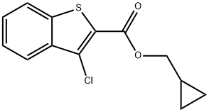 cyclopropylmethyl 3-chloro-1-benzothiophene-2-carboxylate Structure