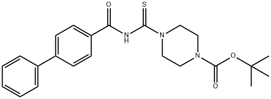 tert-butyl 4-{[([1,1'-biphenyl]-4-ylcarbonyl)amino]carbothioyl}-1-piperazinecarboxylate Structure