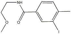 3-iodo-N-(2-methoxyethyl)-4-methylbenzamide 구조식 이미지