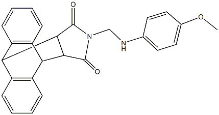 17-[(4-methoxyanilino)methyl]-17-azapentacyclo[6.6.5.0~2,7~.0~9,14~.0~15,19~]nonadeca-2,4,6,9,11,13-hexaene-16,18-dione 구조식 이미지