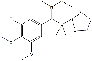 6,6,8-trimethyl-7-(3,4,5-trimethoxyphenyl)-1,4-dioxa-8-azaspiro[4.5]decane 구조식 이미지