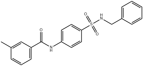 N-{4-[(benzylamino)sulfonyl]phenyl}-3-methylbenzamide 구조식 이미지