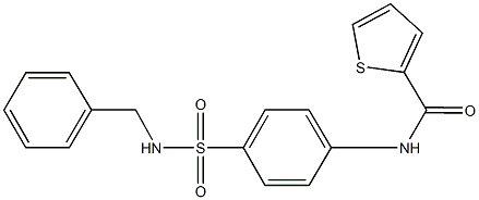 N-{4-[(benzylamino)sulfonyl]phenyl}-2-thiophenecarboxamide 구조식 이미지