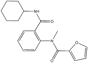 N-{2-[(cyclohexylamino)carbonyl]phenyl}-N-methyl-2-furamide 구조식 이미지