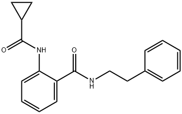 2-[(cyclopropylcarbonyl)amino]-N-(2-phenylethyl)benzamide Structure