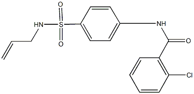 N-{4-[(allylamino)sulfonyl]phenyl}-2-chlorobenzamide Structure