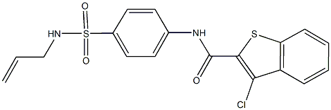 N-{4-[(allylamino)sulfonyl]phenyl}-3-chloro-1-benzothiophene-2-carboxamide Structure
