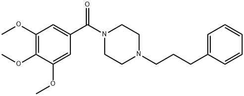 1-(3-phenylpropyl)-4-(3,4,5-trimethoxybenzoyl)piperazine 구조식 이미지