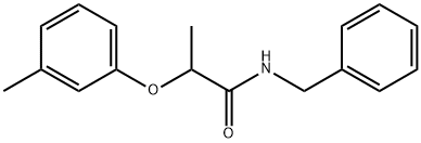 N-benzyl-2-(3-methylphenoxy)propanamide Structure