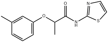 2-(3-methylphenoxy)-N-(1,3-thiazol-2-yl)propanamide 구조식 이미지