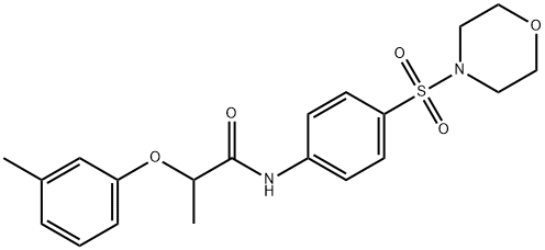 2-(3-methylphenoxy)-N-[4-(4-morpholinylsulfonyl)phenyl]propanamide Structure