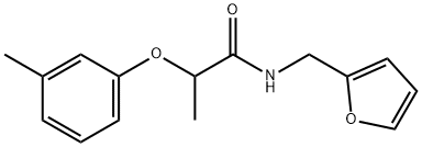 N-(2-furylmethyl)-2-(3-methylphenoxy)propanamide 구조식 이미지