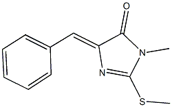 5-benzylidene-3-methyl-2-(methylsulfanyl)-3,5-dihydro-4H-imidazol-4-one 구조식 이미지