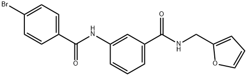 3-[(4-bromobenzoyl)amino]-N-(2-furylmethyl)benzamide Structure