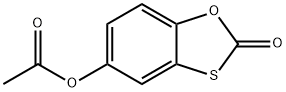 2-oxo-1,3-benzoxathiol-5-yl acetate 구조식 이미지