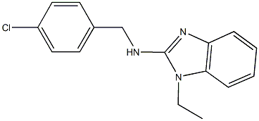 N-(4-chlorobenzyl)-N-(1-ethyl-1H-benzimidazol-2-yl)amine 구조식 이미지