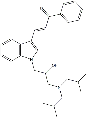 3-{1-[3-(diisobutylamino)-2-hydroxypropyl]-1H-indol-3-yl}-1-phenyl-2-propen-1-one Structure