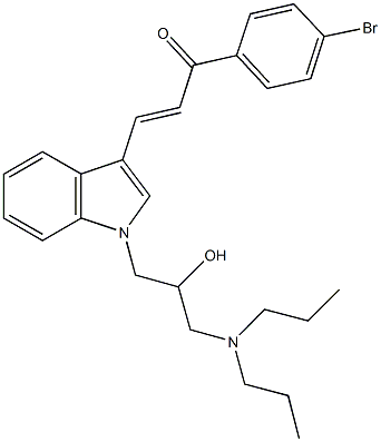 1-(4-bromophenyl)-3-{1-[3-(dipropylamino)-2-hydroxypropyl]-1H-indol-3-yl}-2-propen-1-one Structure