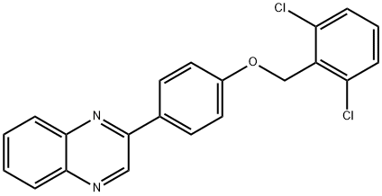 2,6-dichlorobenzyl 4-(2-quinoxalinyl)phenyl ether Structure