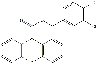 3,4-dichlorobenzyl 9H-xanthene-9-carboxylate 구조식 이미지