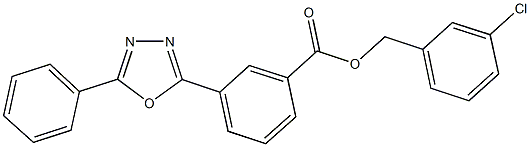 3-chlorobenzyl 3-(5-phenyl-1,3,4-oxadiazol-2-yl)benzoate Structure