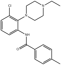 N-[3-chloro-2-(4-ethyl-1-piperazinyl)phenyl]-4-methylbenzamide 구조식 이미지