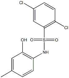 2,5-dichloro-N-(2-hydroxy-4-methylphenyl)benzenesulfonamide 구조식 이미지