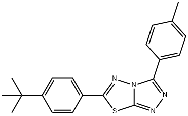 6-(4-tert-butylphenyl)-3-(4-methylphenyl)[1,2,4]triazolo[3,4-b][1,3,4]thiadiazole 구조식 이미지