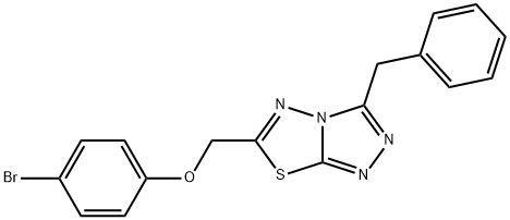 (3-benzyl[1,2,4]triazolo[3,4-b][1,3,4]thiadiazol-6-yl)methyl 4-bromophenyl ether Structure