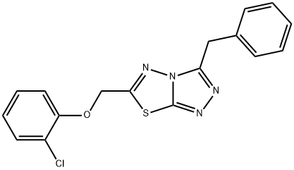 3-benzyl-6-[(2-chlorophenoxy)methyl][1,2,4]triazolo[3,4-b][1,3,4]thiadiazole 구조식 이미지