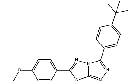 3-(4-tert-butylphenyl)-6-(4-ethoxyphenyl)[1,2,4]triazolo[3,4-b][1,3,4]thiadiazole 구조식 이미지