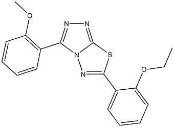 6-(2-ethoxyphenyl)-3-(2-methoxyphenyl)[1,2,4]triazolo[3,4-b][1,3,4]thiadiazole 구조식 이미지