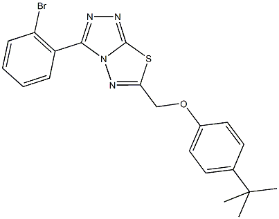 [3-(2-bromophenyl)[1,2,4]triazolo[3,4-b][1,3,4]thiadiazol-6-yl]methyl 4-tert-butylphenyl ether Structure