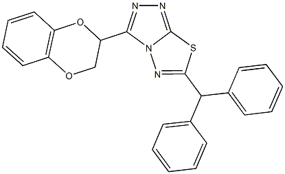 6-benzhydryl-3-(2,3-dihydro-1,4-benzodioxin-2-yl)[1,2,4]triazolo[3,4-b][1,3,4]thiadiazole 구조식 이미지